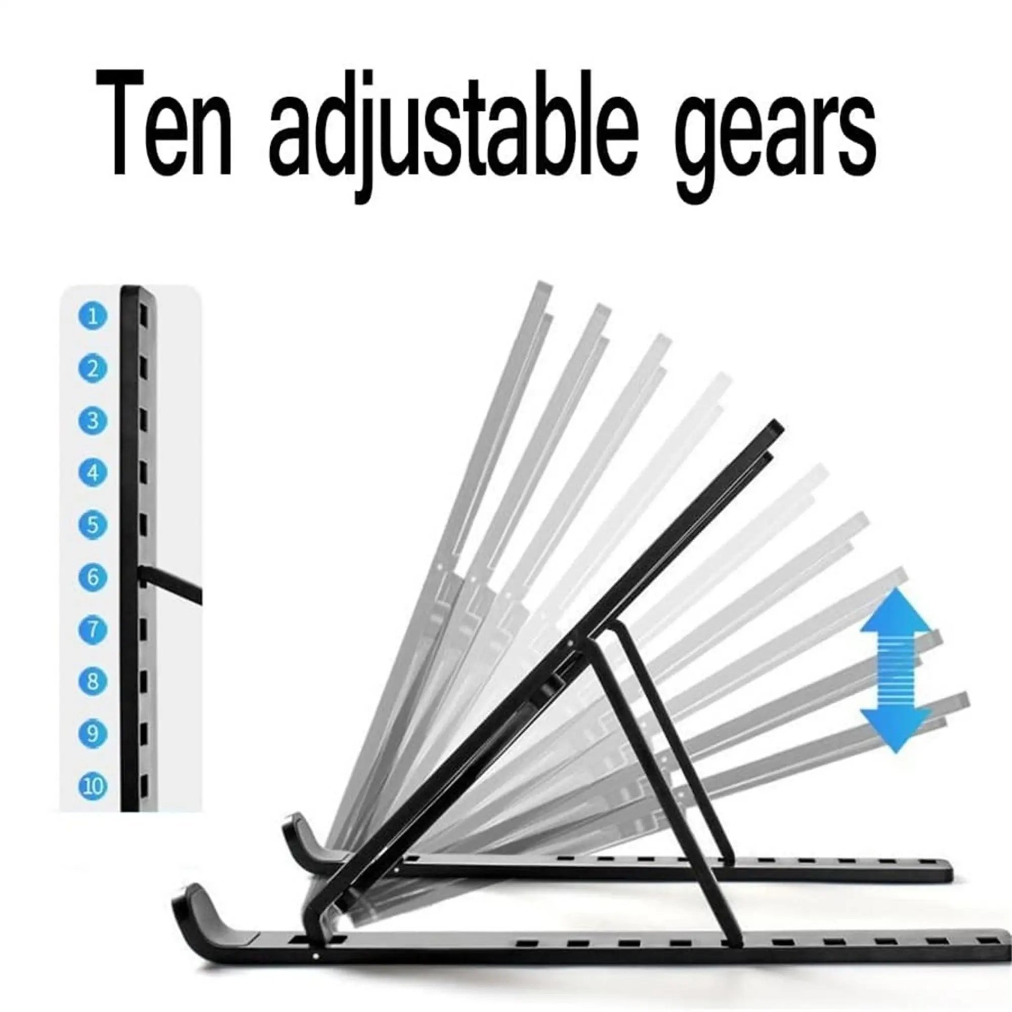 Adjustable Foldable Heat-Dissipating Plastic Laptop Stand, Computer Stand for Laptop, Portable Desktop Laptop Holder Accessory #GLOBAL PICKS