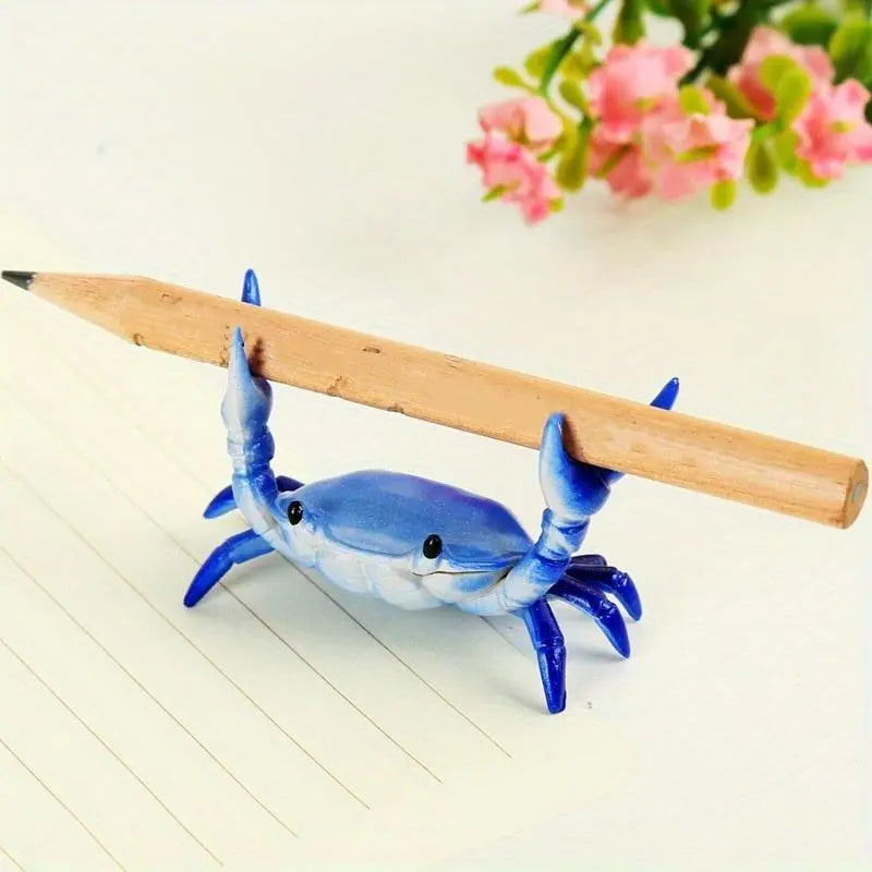 Realistic Crab Shaped Pen Holder, 1 Count Creative Cute Desktop Pen Stand, Decorative Desk Ornament for Office and Home, Desk Accessories, Summer Gifts, Office Stationery Supplies, Room Decor, Fall Decor, Birthday Gifts, Home Decor, Pencil Holder